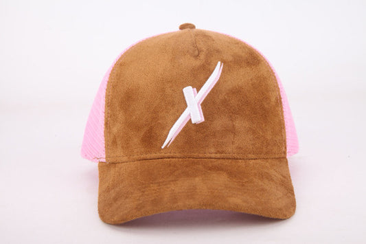 X-Logo Trucker Cap Brown/Pink